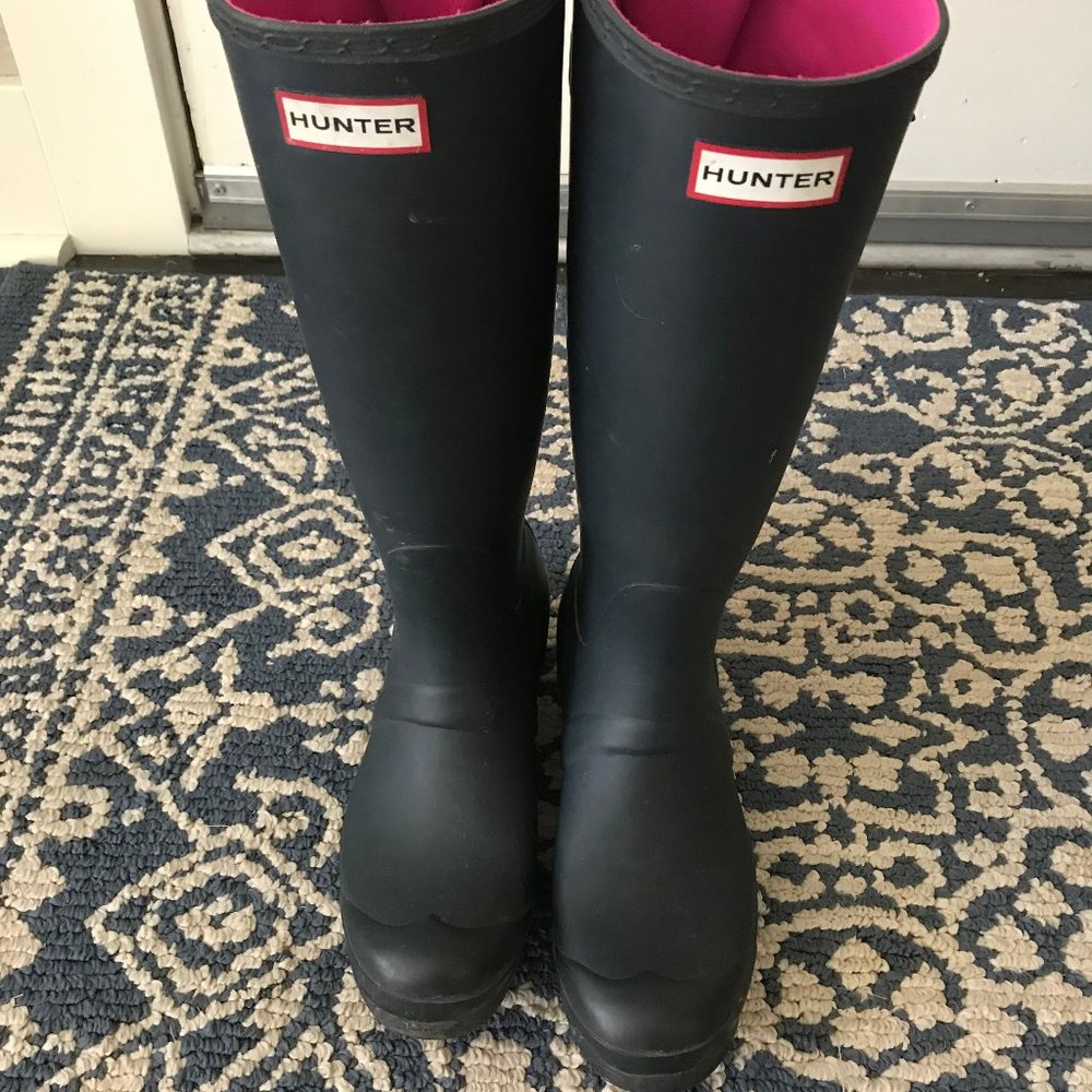 Hunter Rain Boots Tall Back Adjustable